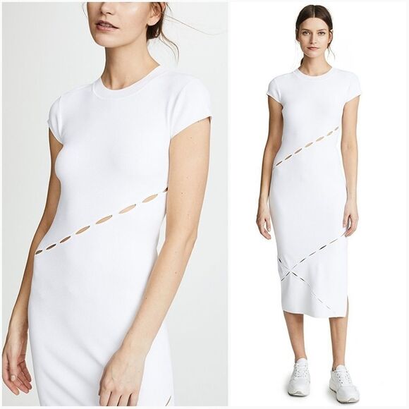 Rag & Bone Eden Slash Detail Midi Dress - Picture 8 of 8